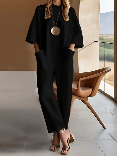 Women’s Solid Long Jumpsuit