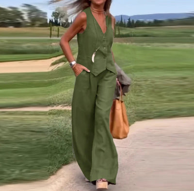 Solid Color Casual Suit