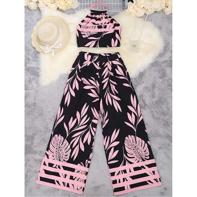 Graphic Crop Top Set