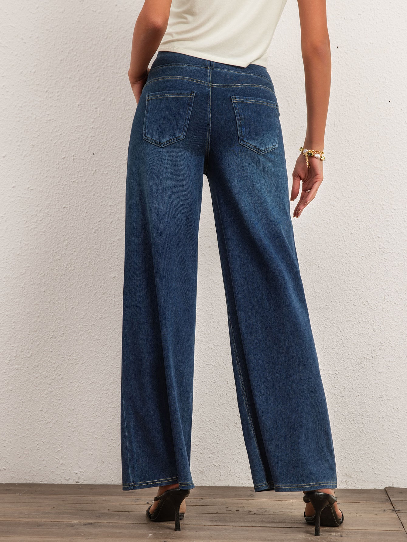 Jean bleu coupe ample