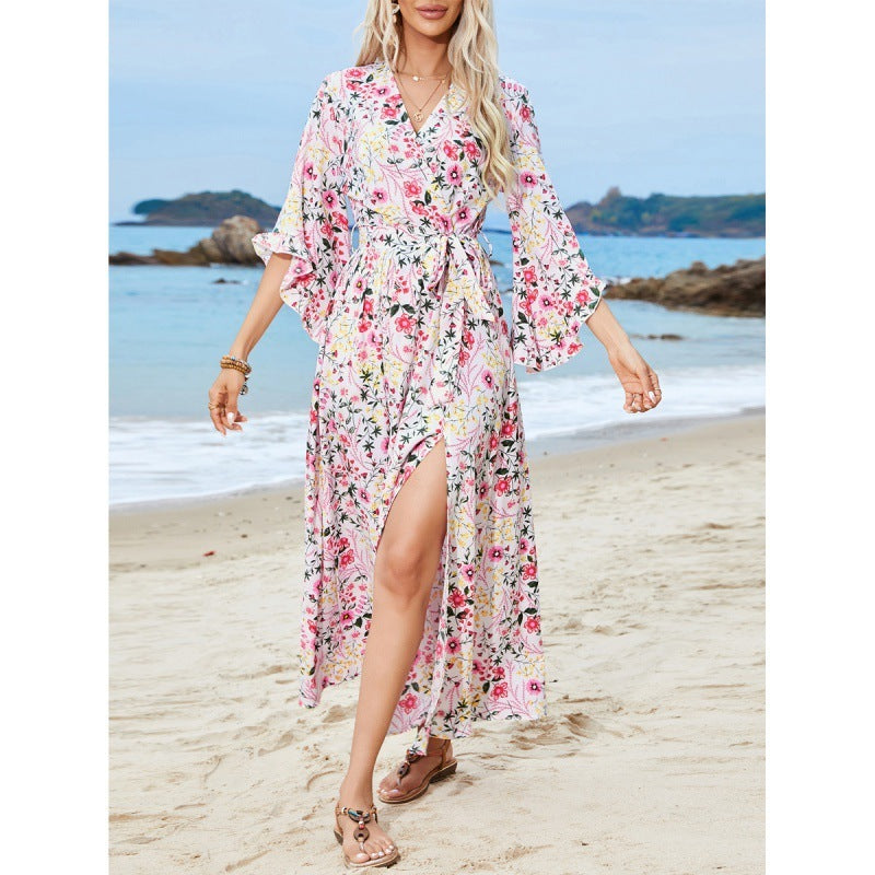 Ruffled Split Dress