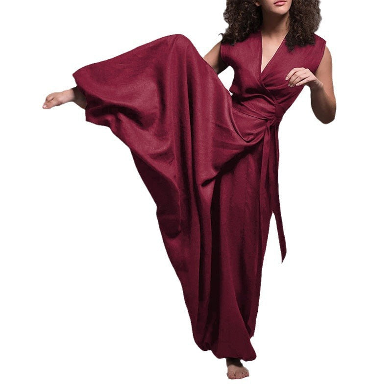 Summer V-Neck Jumpsuit