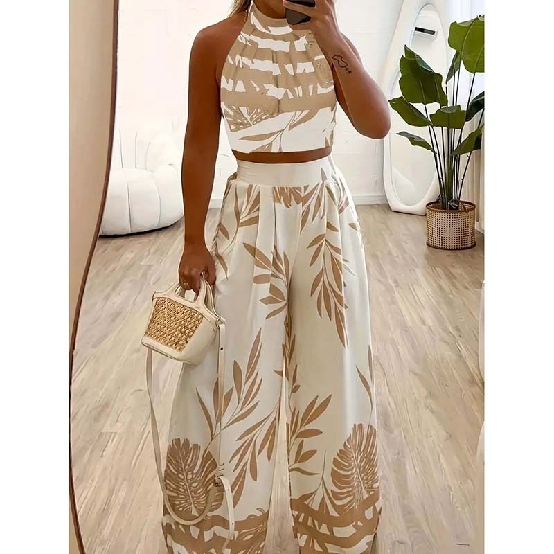 Graphic Crop Top Set