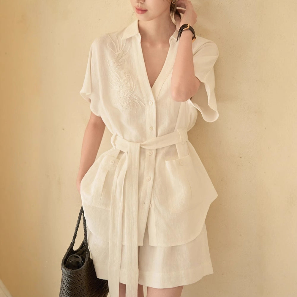 Cotton-Linen Look Suit