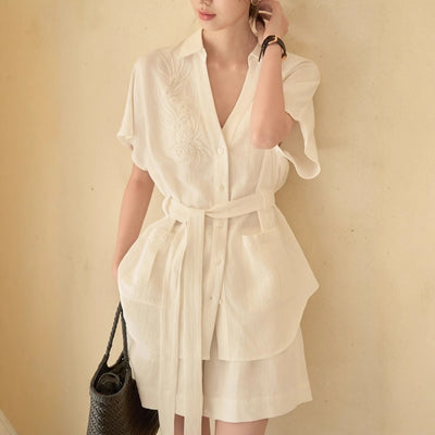 Cotton-Linen Look Suit
