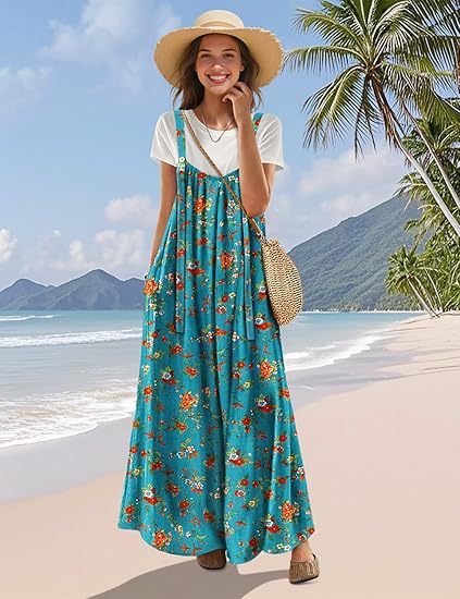 Pantalon à bretelles décontracté