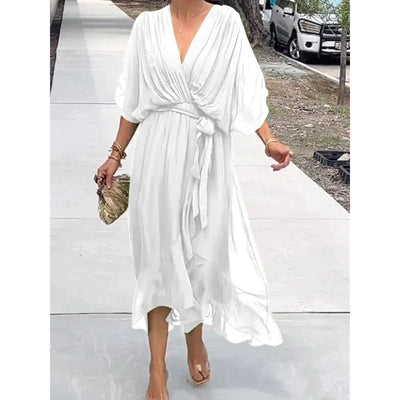 Robe d'été irrégulière nouée
