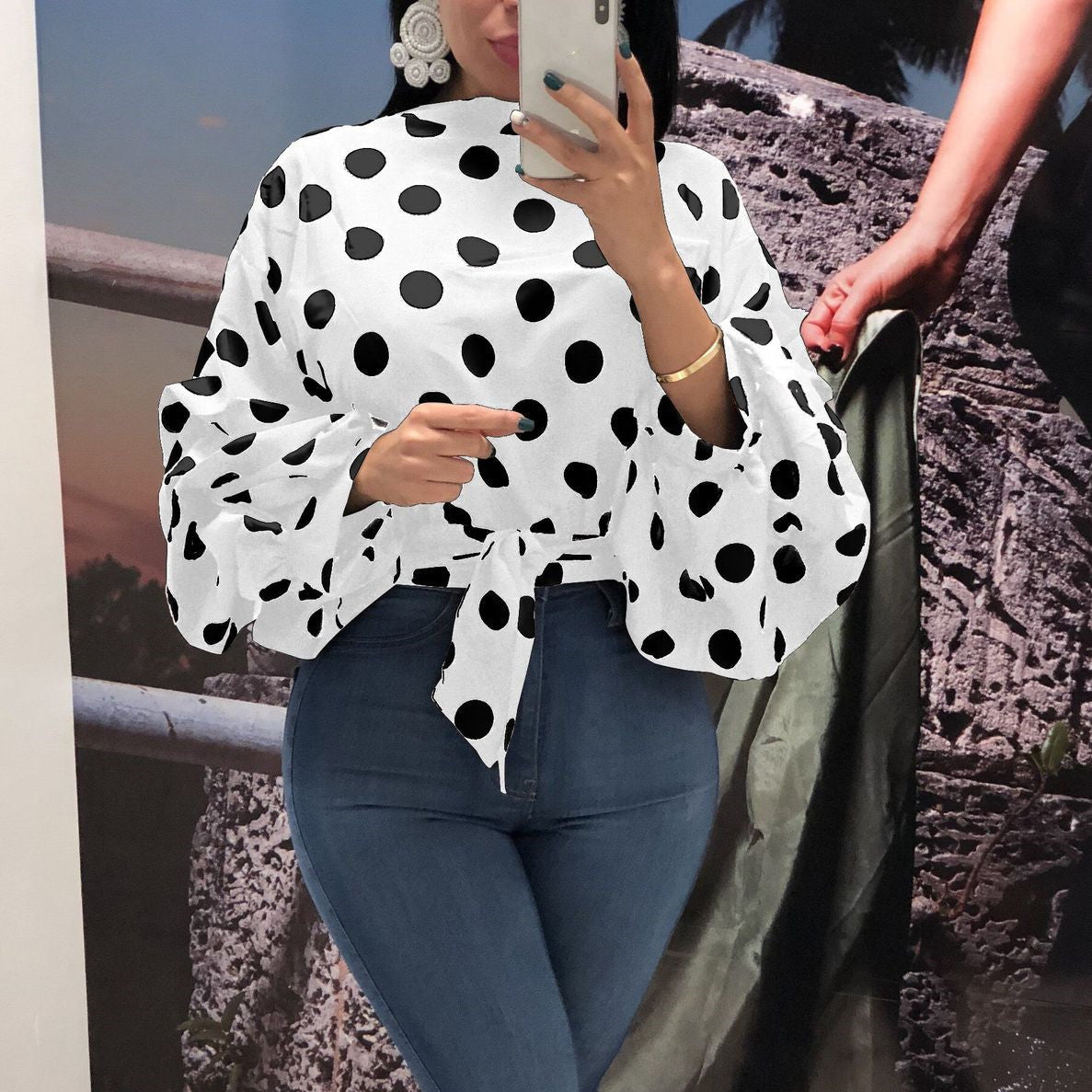 Plus Size Loose Sleeve Blouse