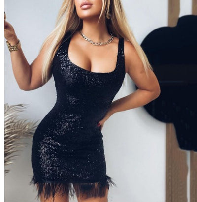 Sling Sequin Dress