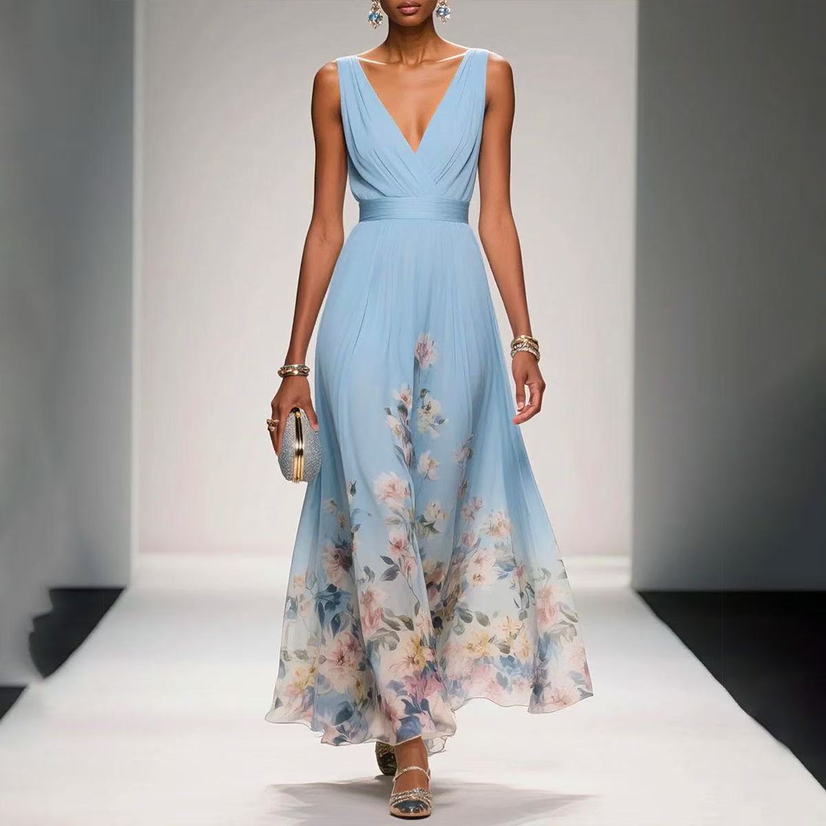 Robe nuisette imprimée