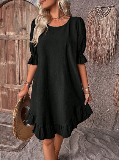 Solid Color Loose Dress