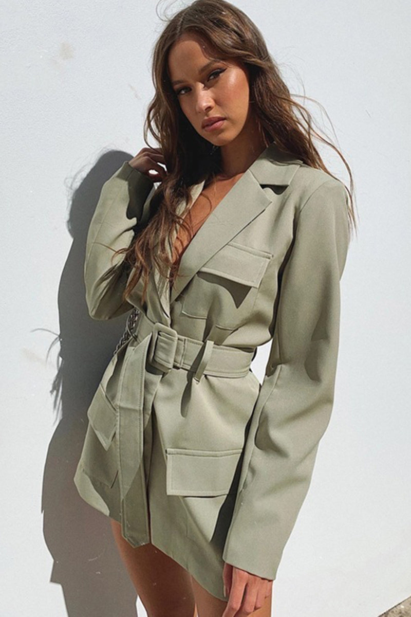 Blazer à col en V