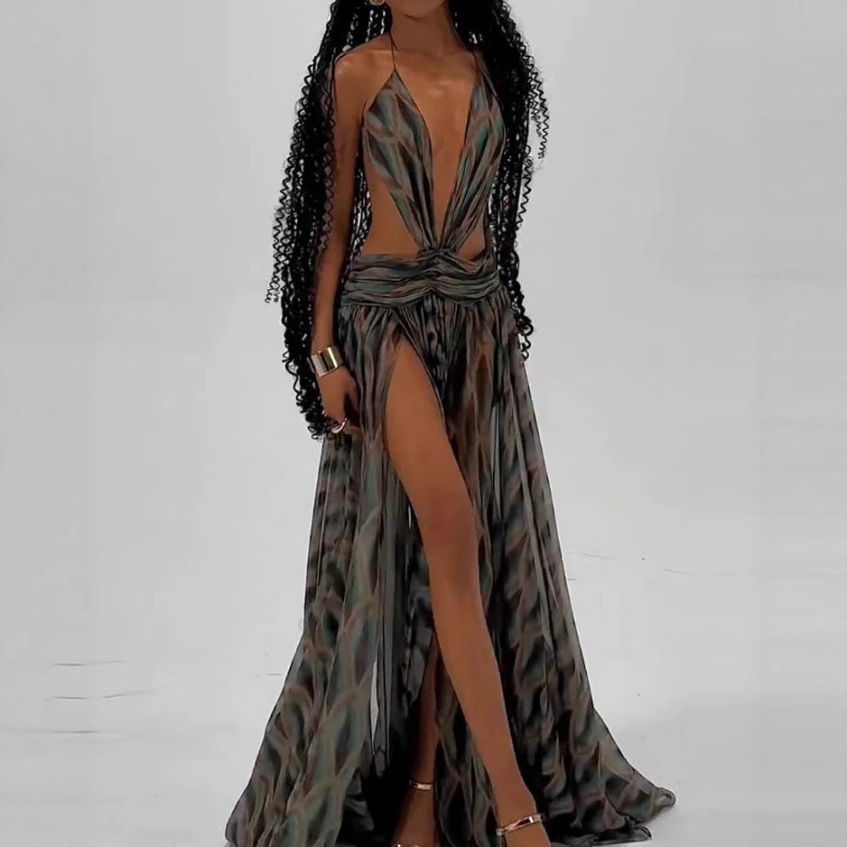 Hollow-Out Maxi Dress