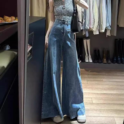 Floor-Length Blue Jeans - Shé Hauté