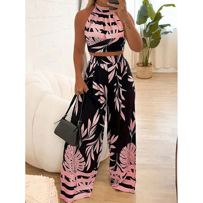Graphic Crop Top Set