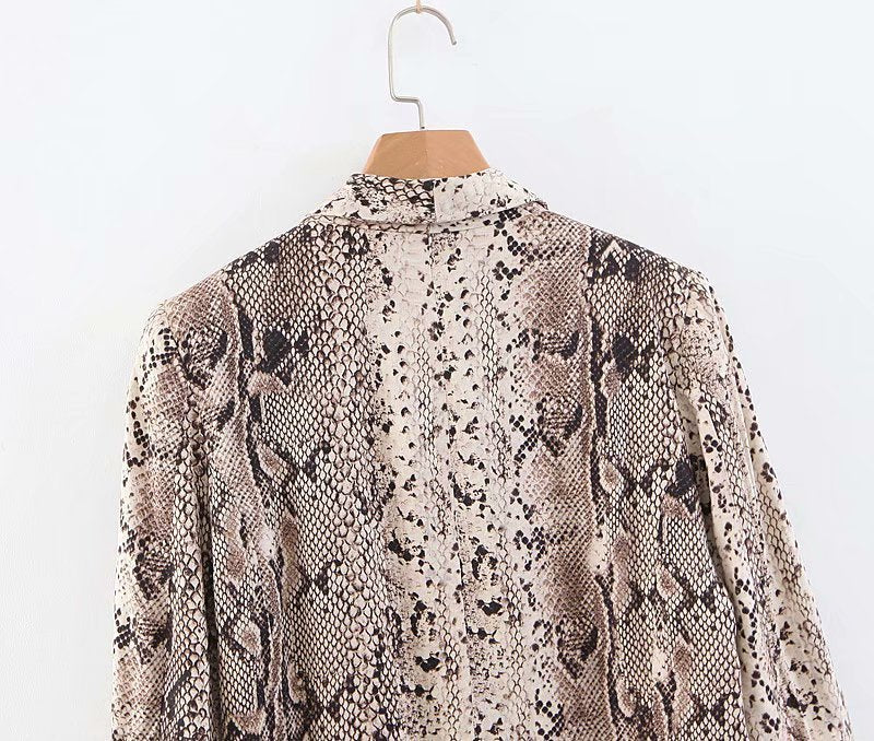 Blazer à imprimé serpent