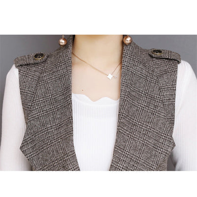 Plaid Blazer Vest