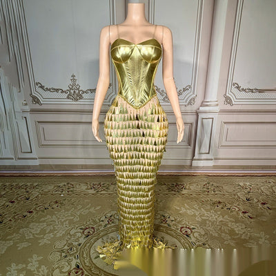 Golden Mermaid Bandage Gown – Women - Shé Hauté