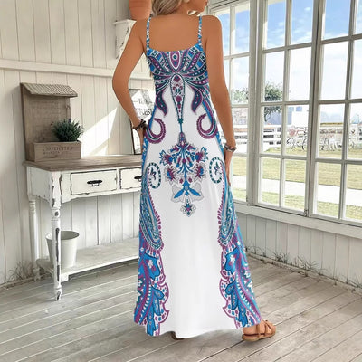 Printed V-Neck Jumpsuit