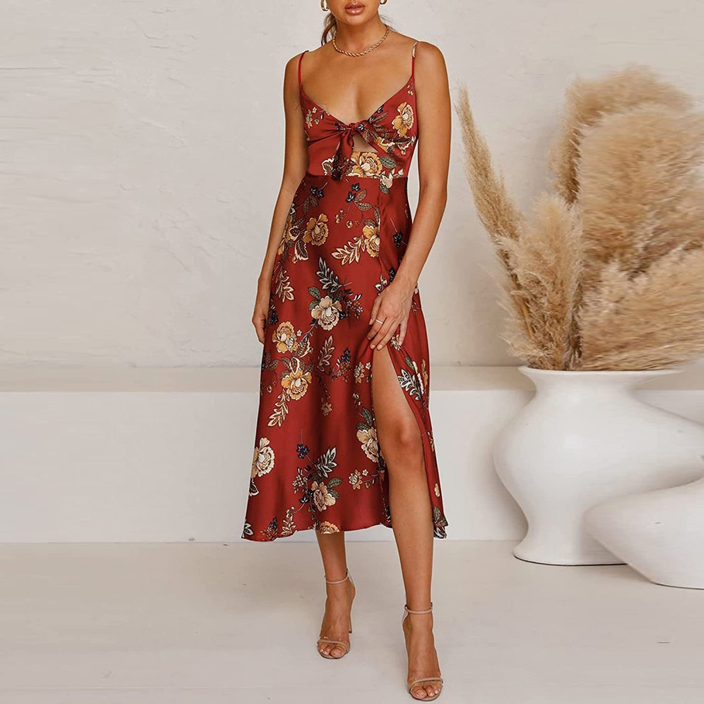 Robe de plage fleurie