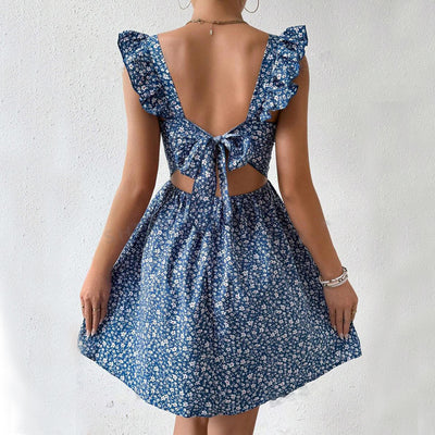 Robe d'été avec nœud dans le dos