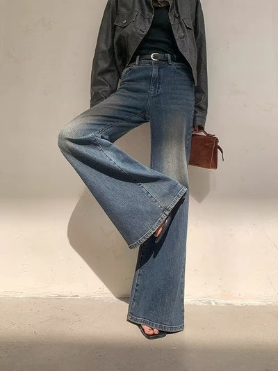 Women's Retro Washed Mop Jeans - Shé Hauté