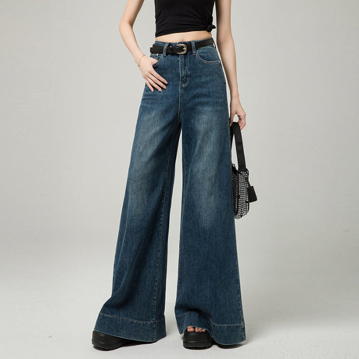 Women's Simple Korean Wide-Leg Jeans - Shé Hauté