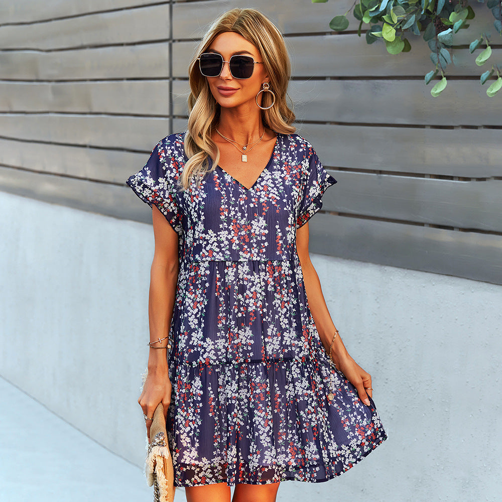 Robe en mousseline à fleurs