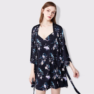 Chemise de nuit en soie glacée