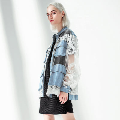 Blazer en jean ample