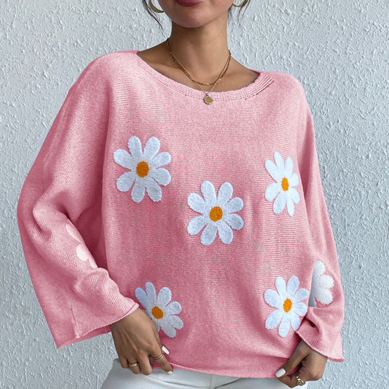 Pull fleuri tendance