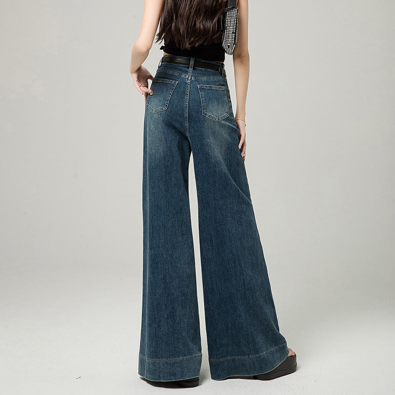 Women's Simple Korean Wide-Leg Jeans - Shé Hauté