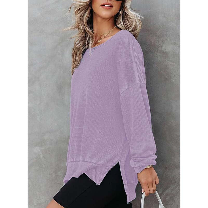 Women's Waffle Knit Sweatshirt