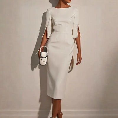 Pearl Slit Sleeve Dress - Shé Hauté