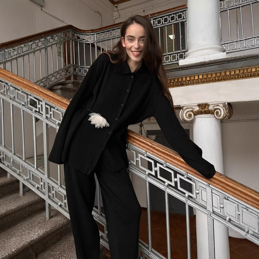 Loose Fit Cord Sweater Suit