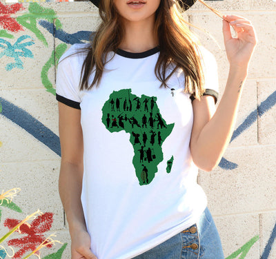 Africa Map Print Tee