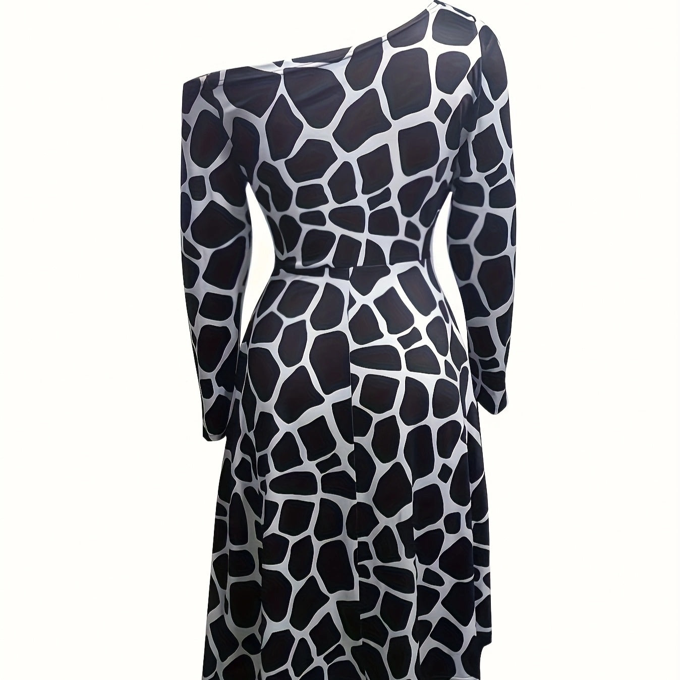 Robe trapèze zébrée