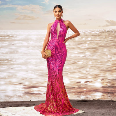 Women's Formal Sequin Mermaid Gown - Shé Hauté