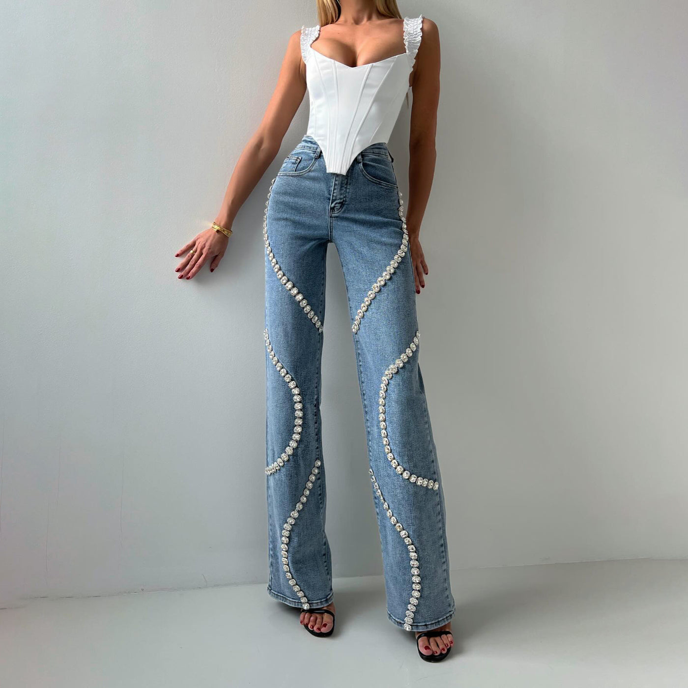 Loose Glitter Jeans