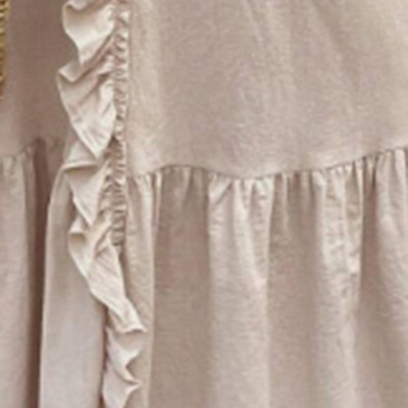 Ruffled V-Neck Maxi