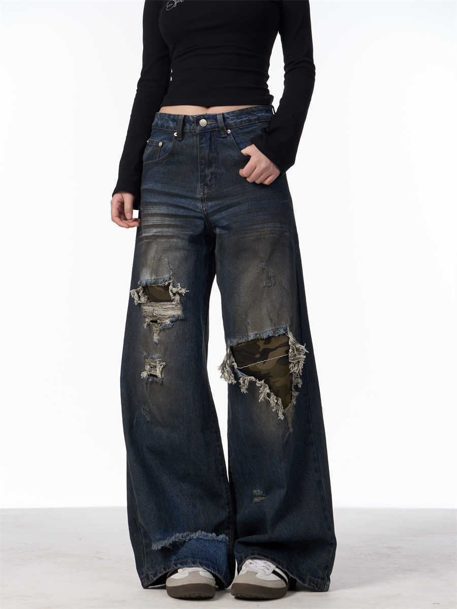 Denim camouflage déchiré