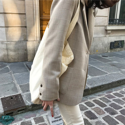 Blazer à carreaux rétro
