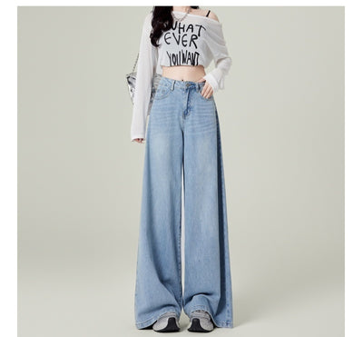Retro Deep Blue Wide Leg Jeans - Shé Hauté