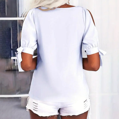 Women's Cold Shoulder Tie Tops