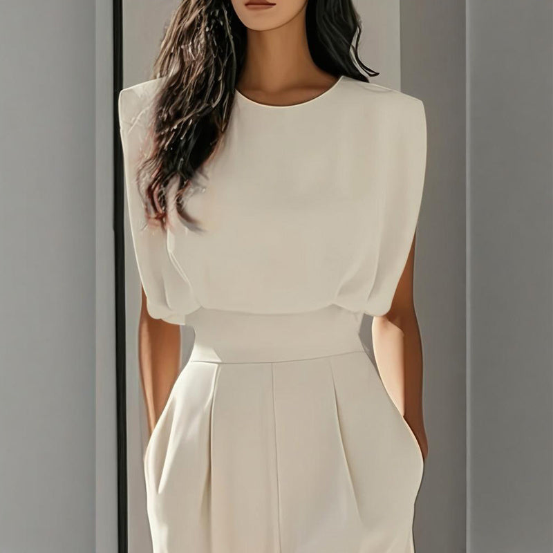 Solid Color Casual Jumpsuit