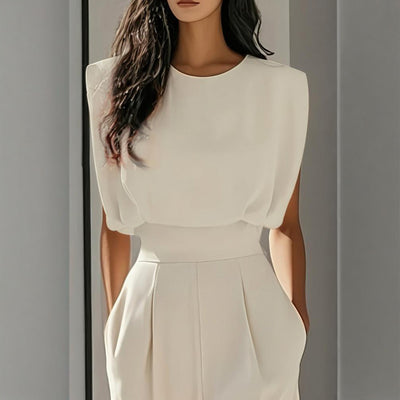 Solid Color Casual Jumpsuit