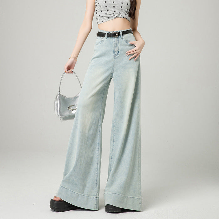 Women's Simple Korean Wide-Leg Jeans - Shé Hauté