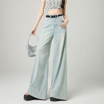 Women's Simple Korean Wide-Leg Jeans - Shé Hauté