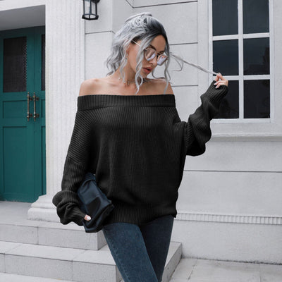 Tricot confortable à épaules dénudées