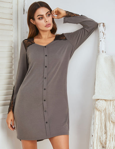 Chemise de nuit en point de dentelle